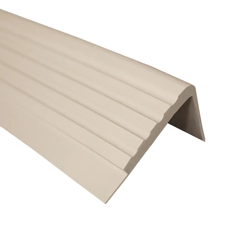 Quest Nez de marche PVC 45x50mm, , profilé d'escalier RO, antidérapant, d'escalier-protection, beige, 1.5m