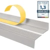 Nez de marche PVC 40x25mm, , profilé d'escalier ND, auto-adhésif, antidérapant, d'escalier-protection, gris clair, 1.3m-Quest Discount