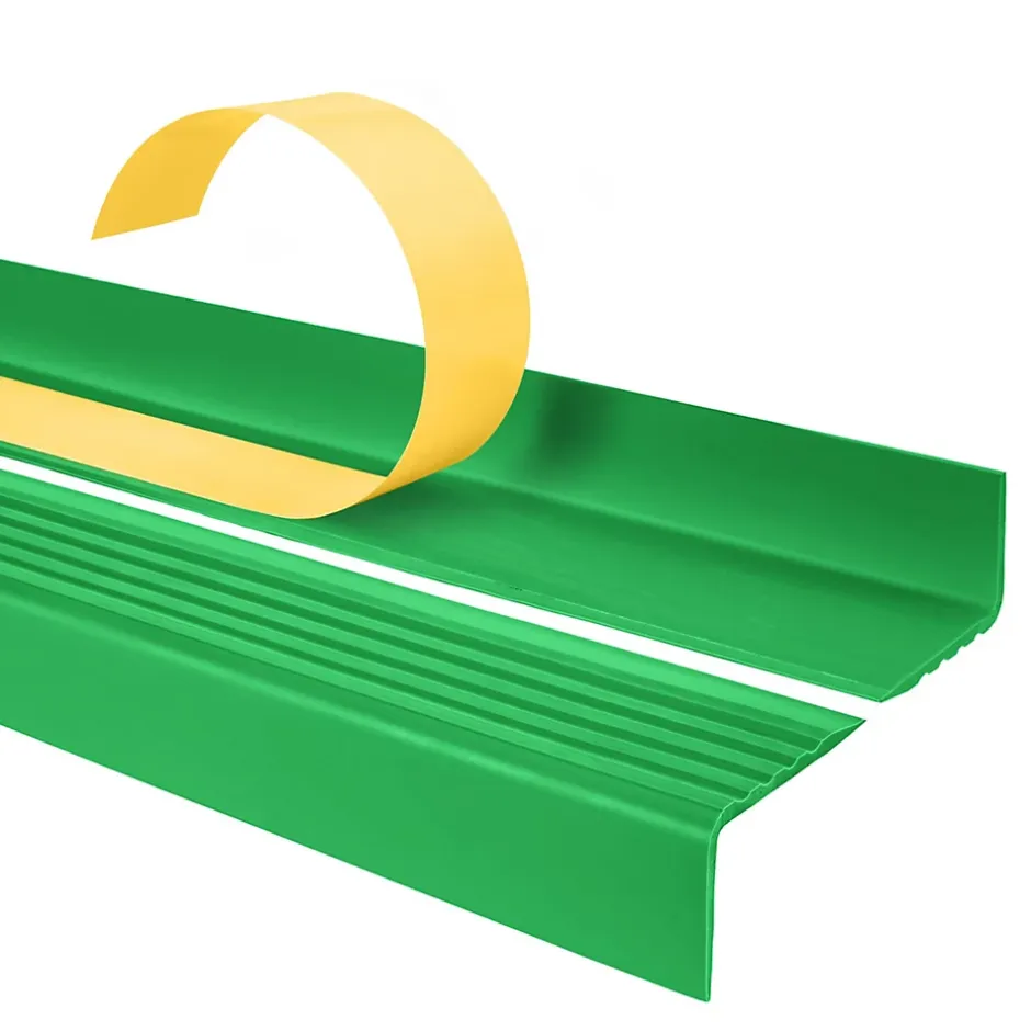 Quest Nez de marche PVC 40x25mm, , profilé d'escalier ND, auto-adhésif, antidérapant, d'escalier-protection, vert, 0.7m