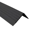 Nez de marche PVC 40x40mm, , profilé d'escalier RD, antidérapant, d'escalier-protection, noir, 1.5m-Quest Sale