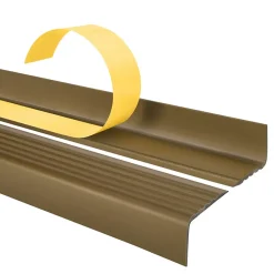 Nez de marche PVC 40x25mm, , profilé d'escalier ND, auto-adhésif, antidérapant, d'escalier-protection, laiton, 0.8m-Quest Clearance