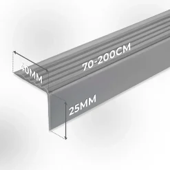 Nez de marche PVC 40x25mm, , profilé d'escalier ND, auto-adhésif, antidérapant, d'escalier-protection, vert olive, 1.5m-Quest Discount