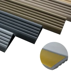 Nez de marche PVC 40x25mm, , profilé d'escalier ND, auto-adhésif, antidérapant, d'escalier-protection, gris clair, 1.65m-Quest Sale