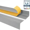 Nez de marche PVC 50x42mm, , profilé d'escalier RGP, auto-adhésif, antidérapant, d'escalier-protection, gris, 0.7m-Quest