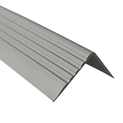 Nez de marche PVC 50x42mm, , profilé d'escalier RGP, auto-adhésif, antidérapant, d'escalier-protection, gris, 0.7m-Quest