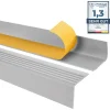 Nez de marche PVC 50x42mm, , profilé d'escalier RGP, auto-adhésif, antidérapant, d'escalier-protection, gris clair, 0.7m-Quest Sale
