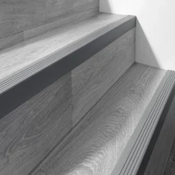 Nez de marche PVC 50x42mm, , profilé d'escalier RGP, auto-adhésif, antidérapant, d'escalier-protection, gris clair, 0.7m-Quest Sale