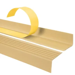 Nez de marche PVC 40x25mm, , profilé d'escalier ND, auto-adhésif, antidérapant, d'escalier-protection, crémeux, 0.7m-Quest Discount