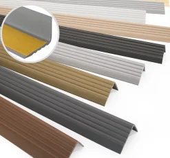 Nez de marche PVC 40x25mm, , profilé d'escalier ND, auto-adhésif, antidérapant, d'escalier-protection, crémeux, 0.7m-Quest Discount