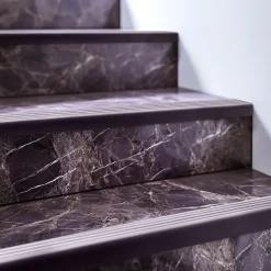 Quest Nez de marche PVC 40x25mm, , profilé d'escalier ND, auto-adhésif, antidérapant, d'escalier-protection, violet, 0.9m