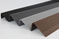 Quest Nez de marche PVC 52x40mm, , profilé d'escalier RGPD, antidérapant, d'escalier-protection, gris, 1.5m