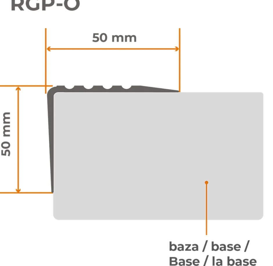 Nez de marche PVC 50x50mm, , SST, profilé d'escalier RGP-O, auto-adhésif, antidérapant, d'escalier-protection, Rouge, 0.9m-Quest Hot