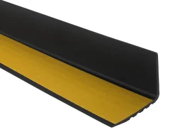 Quest Nez de marche PVC 48x42mm, , profilé d'escalier RD-ON, auto-adhésif, antidérapant, d'escalier-protection, noir, 0.8m