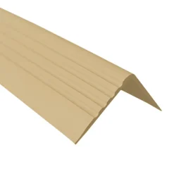 Quest Nez de marche PVC 50x42mm, , profilé d'escalier RGP, auto-adhésif, antidérapant, d'escalier-protection, crémeux, 1.65m