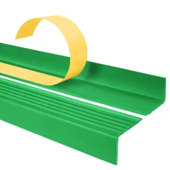 Nez de marche PVC 40x25mm, , profilé d'escalier ND, auto-adhésif, antidérapant, d'escalier-protection, vert, 1.1m-Quest