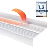 Nez de marche PVC 40x25mm, , profilé d'escalier ND, auto-adhésif, antidérapant, d'escalier-protection, transparent, 1.8m-Quest Outlet