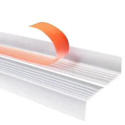 Nez de marche PVC 40x25mm, , profilé d'escalier ND, auto-adhésif, antidérapant, d'escalier-protection, transparent, 1.8m-Quest Outlet