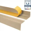 Quest Nez de marche PVC 50x42mm, , profilé d'escalier RGP, auto-adhésif, antidérapant, d'escalier-protection, beige, 1.8m