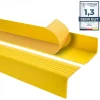 Nez de marche PVC 50x50mm, , SST, profilé d'escalier RGP-O, auto-adhésif, antidérapant, d'escalier-protection, jaune, 1.3m-Quest Outlet