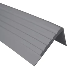 Quest Nez de marche PVC 45x50mm, , profilé d'escalier RO, antidérapant, d'escalier-protection, gris foncé, 1.5m