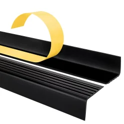 Quest Nez de marche PVC 40x25mm, , profilé d'escalier ND, auto-adhésif, antidérapant, d'escalier-protection, noir, 1m