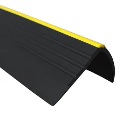 Quest Nez de marche PVC 40x40mm, , SST, profilé d'escalier RD-O, antidérapant, d'escalier-protection, noir, 1.5m