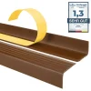 Nez de marche PVC 40x25mm, , profilé d'escalier ND, auto-adhésif, antidérapant, d'escalier-protection, marron, 0.9m-Quest Outlet