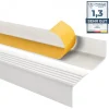 Nez de marche PVC 50x42mm, , profilé d'escalier RGP, auto-adhésif, antidérapant, d'escalier-protection, blanc, 0.9m-Quest Discount