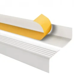 Nez de marche PVC 50x42mm, , profilé d'escalier RGP, auto-adhésif, antidérapant, d'escalier-protection, blanc, 0.9m-Quest Discount