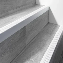 Nez de marche PVC 50x42mm, , profilé d'escalier RGP, auto-adhésif, antidérapant, d'escalier-protection, blanc, 0.9m-Quest Discount