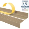 Nez de marche PVC 40x25mm, , profilé d'escalier ND, auto-adhésif, antidérapant, d'escalier-protection, beige, 1.8m-Quest Clearance