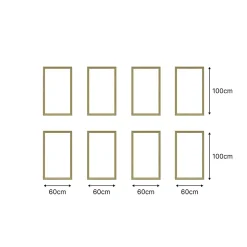 Kit moulure murale décor 8 - 280 à 400cm - Bois massif pour habillage mur complet-Nordlinger Pro New