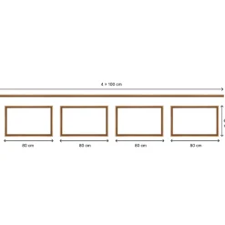 Pro Kit Moulures Soubassement 790527 Bois naturel 4m Décoration murale-Nordlinger New