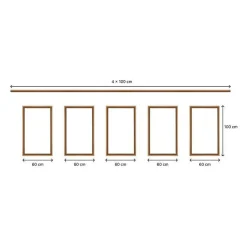 Kit Moulures Soubassement 790525 Bois naturel 4m Décoration murale-Nordlinger Pro New