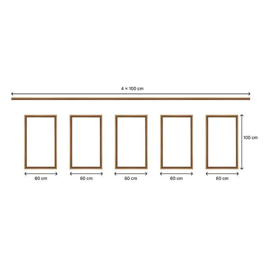 Kit Moulures Soubassement 790525 Bois naturel 4m Décoration murale-Nordlinger Pro New