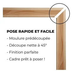 Kit Moulures Soubassement 790525 Bois naturel 4m Décoration murale-Nordlinger Pro New