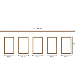 Kit Moulures Soubassement 790525 Bois naturel 4m Décoration murale-Nordlinger Pro New