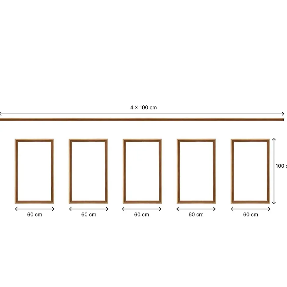 Kit Moulures Soubassement 790525 Bois naturel 4m Décoration murale-Nordlinger Pro New