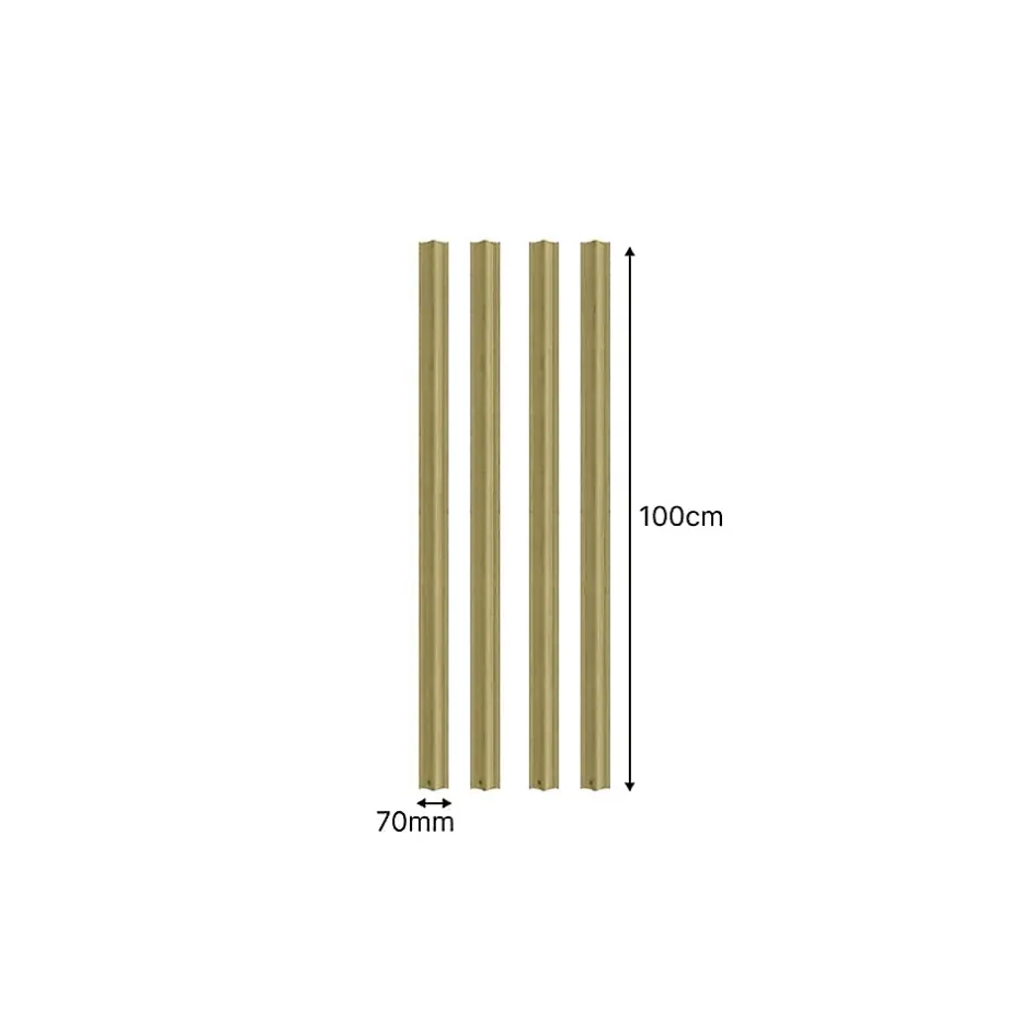 lot de 4 - Moulure droite large 70mm x 100cm-Nordlinger Pro