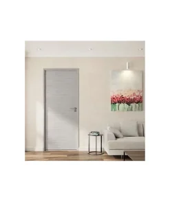 Bloc Porte ajustable décor chene gris clair BILBAO - 204 x 83 cm Gauche-Optimum Discount