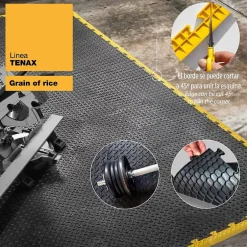 Intec Pack 5 Bordures Males pour Dalle PVC noire Clipsable Sol Antidérapant Carré Garage Atelier PS50CRN/M