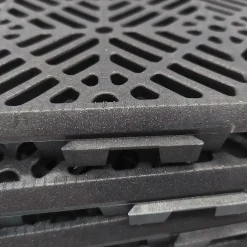 Pack 200 dalles auto-ventilées 30x30x1,5cm (18m² - Gris Forge). Hôtellerie, chambres froides, garde-manger, bar, zones humides-Antihumedades