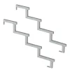 Vinuovo Pack 2 pièces - Limon acier galvanisé 4 marches - H 68cm - Option contremarches