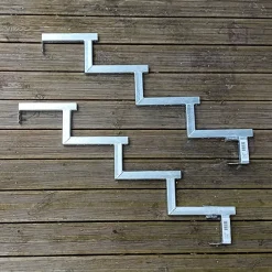 Vinuovo Pack 2 pièces - Limon acier galvanisé 4 marches - H 68cm - Option contremarches