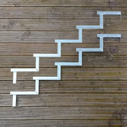 Vinuovo Pack 2 pièces - Limon acier galvanisé 5 marches - H 85cm - Option contremarches