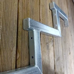 Pack 2 pièces - Limon acier galvanisé 2 marches - H 34cm - Option contremarches-Vinuovo Outlet