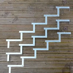 Vinuovo Pack 3 pièces - Limon acier galvanisé 5 marches - H 85cm - Option contremarches