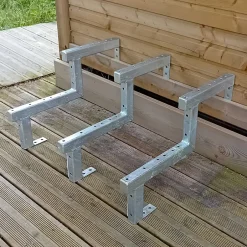 Vinuovo Pack 3 pièces - Limon acier galvanisé 2 marches - H 34cm - Option contremarches