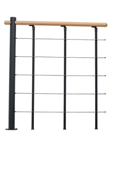 Fortia Pack balustrade horizontale à plat noir ral 9004