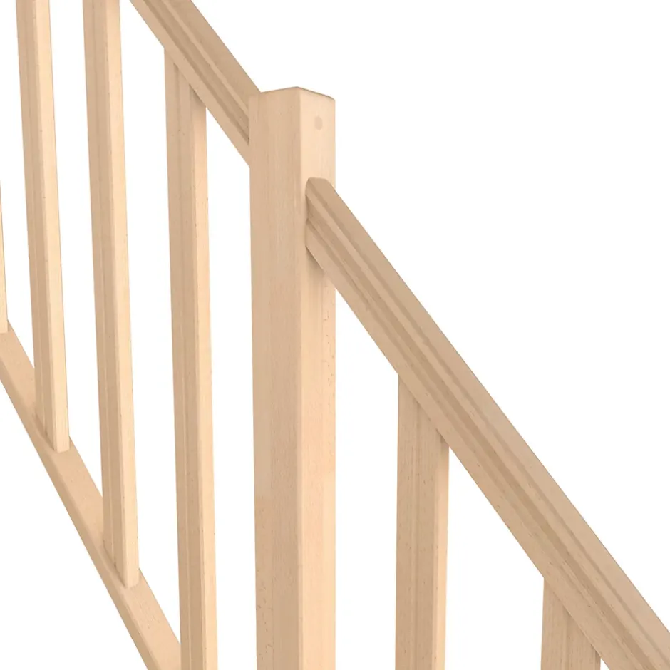 Pack balustrade verticale hêtre coloris naturel h.105,8 cm x l.346,8 cm-Fortia Sale